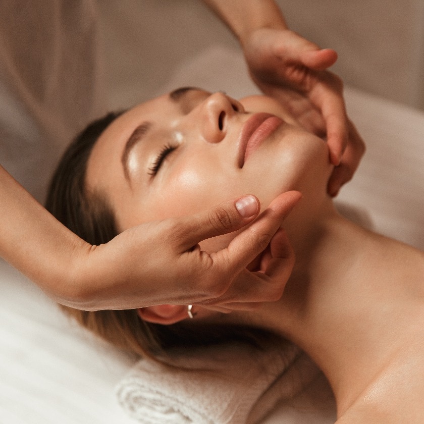 Young woman getting spa treatment